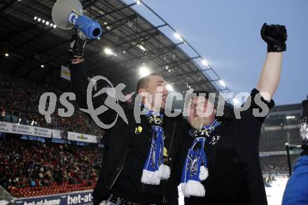 EBEL. Eishockey Bundesliga. Freiluftderby KAC gegen VSV in der Hypo Group Arena. Fans.  Klagenfurt, am 9.1.2010.
Foto: Kuess

---
pressefotos, pressefotografie, kuess, qs, qspictures, sport, bild, bilder, bilddatenbank