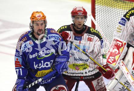 EBEL. Eishockey Bundesliga. EC Pasut VSV gegen KAC.  Kiel McLeod (VSV), Johannes Reichel (KAC). Villach, am 11.10.2009.
Foto: Kuess 


---
pressefotos, pressefotografie, kuess, qs, qspictures, sport, bild, bilder, bilddatenbank