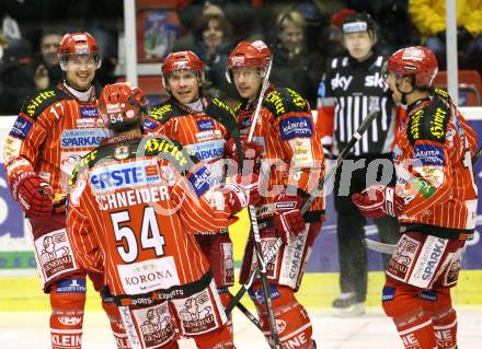 EBEL. Eishockey Bundesliga. KAC gegen Alba Volan SAPA Fehervar. Torjubel  (KAC). Klagenfurt, am 17.1.2010.
Foto: Kuess

---
pressefotos, pressefotografie, kuess, qs, qspictures, sport, bild, bilder, bilddatenbank