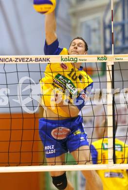 Volleyball GM Capital Challenge Cup. SK Aich/Dob (AUT) gegen VC Euphony Asse-Lennik (BEL).  Nejc Pusnik (Aich/Dob). Prevalje, 11.2.2010. 
Foto: Kuess

---
pressefotos, pressefotografie, kuess, qs, qspictures, sport, bild, bilder, bilddatenbank