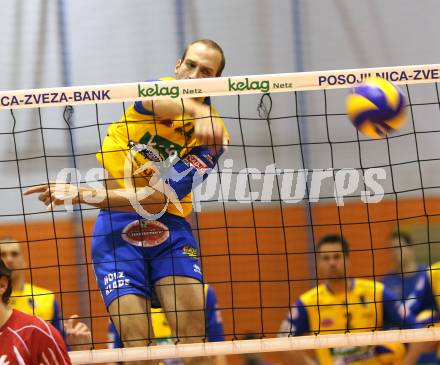 Volleyball GM Capital Challenge Cup. SK Aich/Dob (AUT) gegen VC Euphony Asse-Lennik (BEL).  Martin Bencic (Aich/Dob). Prevalje, 11.2.2010. 
Foto: Kuess

---
pressefotos, pressefotografie, kuess, qs, qspictures, sport, bild, bilder, bilddatenbank