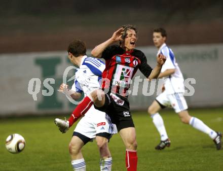 Fussball. KFV CUP. SK Treibach gegen WAC/St. Andrae Lavanttal. Klaming Philip (Treibach), Pfennich Patrick (WAC/St.Andrae). Treibach, 20.4.2010.
Foto: Kuess 

---
pressefotos, pressefotografie, kuess, qs, qspictures, sport, bild, bilder, bilddatenbank