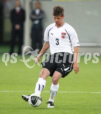 Fussball. Laenderspiel Oesterreich gegen Kroatien. Franz Schiemer  (Oesterreich). Klagenfurt, 19.5.2010. 
Foto: Kuess 

---
pressefotos, pressefotografie, kuess, qs, qspictures, sport, bild, bilder, bilddatenbank