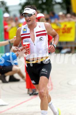 Kaernten Ironman Austria. Laufen. Michael Weiss (AUT). Klagenfurt, am 4.7.2010.
Foto: Kuess

---
pressefotos, pressefotografie, kuess, qs, qspictures, sport, bild, bilder, bilddatenbank