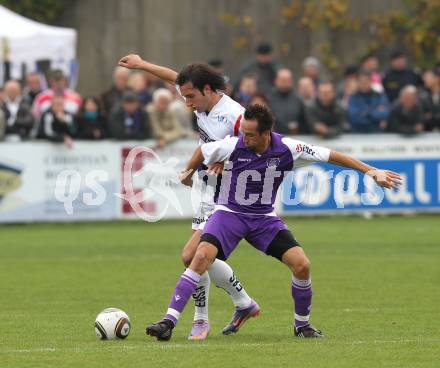 Fussball Regionalliga. SAK gegen SK Austria Klagenfurt. Murat Veliu (SAK), Matthias Dollinger (Austria). Klagenfurt, am 16.10.2010.
Foto: Kuess
---
pressefotos, pressefotografie, kuess, qs, qspictures, sport, bild, bilder, bilddatenbank