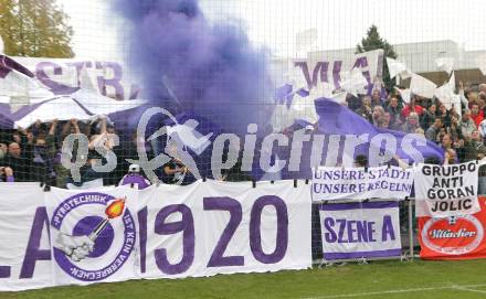 Fussball Regionalliga. SAK gegen SK Austria Klagenfurt. Fans  (Austria). Klagenfurt, am 16.10.2010.
Foto: Kuess
---
pressefotos, pressefotografie, kuess, qs, qspictures, sport, bild, bilder, bilddatenbank