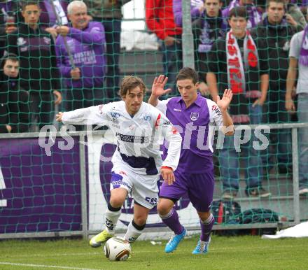 Fussball Regionalliga. SAK gegen SK Austria Klagenfurt. Grega Triplat (SAK), Martin Salentinig (Austria). Klagenfurt, am 16.10.2010.
Foto: Kuess
---
pressefotos, pressefotografie, kuess, qs, qspictures, sport, bild, bilder, bilddatenbank