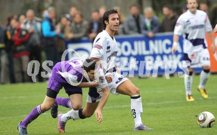 Fussball Regionalliga. SAK gegen SK Austria Klagenfurt. Murat Veliu (SAK), Stephan Buergler (Austria). Klagenfurt, am 16.10.2010.
Foto: Kuess
---
pressefotos, pressefotografie, kuess, qs, qspictures, sport, bild, bilder, bilddatenbank