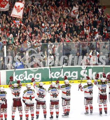 EBEL. Eishockey Bundesliga. VSV gegen KAC. Jubel KAC. Villach, am 29.10.2010.
Foto: Nadja Kuess 

---
pressefotos, pressefotografie, kuess, qs, qspictures, sport, bild, bilder, bilddatenbank