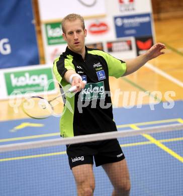 Badminton Bundesliga. ASKOE Kelag Kaernten gegen ASV Pressbaum. Michael Trojan (Kaernten). Klagenfurt, am 30.10.2010.
Foto: Kuess
---
pressefotos, pressefotografie, kuess, qs, qspictures, sport, bild, bilder, bilddatenbank
