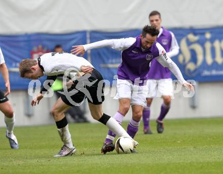 Fussball. Regionalliga. SK Austria Klagenfurt gegen Sturm Graz Amateure. Matthias Dollinger (Klagenfurt), Schmoelzer Daniel (Graz). Klagenfurt, 7.11.2010. 
Foto: Kuess

---
pressefotos, pressefotografie, kuess, qs, qspictures, sport, bild, bilder, bilddatenbank