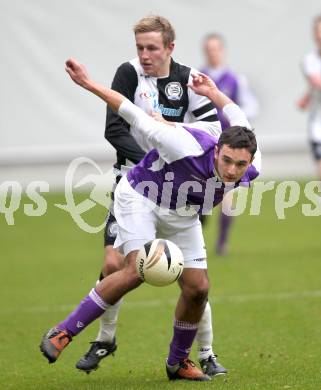 Fussball. Regionalliga. SK Austria Klagenfurt gegen Sturm Graz Amateure. Markus Pink, (Klagenfurt), Wurzinger Florian (Graz). Klagenfurt, 7.11.2010. 
Foto: Kuess

---
pressefotos, pressefotografie, kuess, qs, qspictures, sport, bild, bilder, bilddatenbank