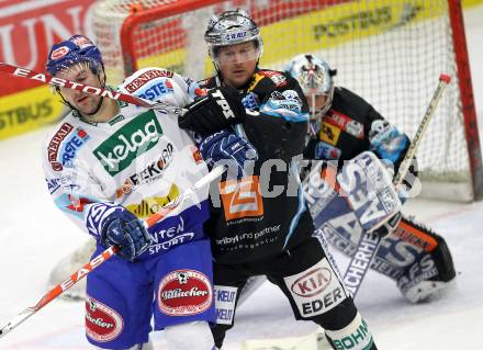 EBEL. Eishockey Bundesliga. EC Pasut VSV gegen EHC LIWEST Linz.  Jonathan Ferland, (VSV), Robert Shearer, Alex Westlund (Linz). Villach, am 3.12.2010.
Foto: Kuess 


---
pressefotos, pressefotografie, kuess, qs, qspictures, sport, bild, bilder, bilddatenbank