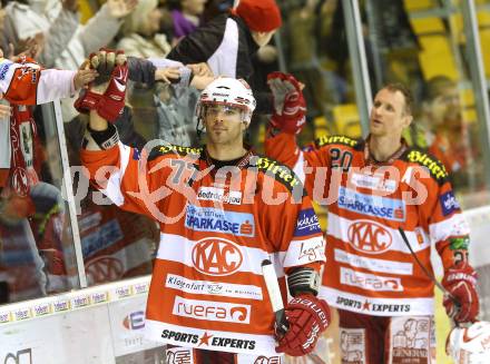 EBEL. Eishockey Bundesliga. KAC gegen HDD TILIA Olimpija Ljubljana. Sean Brown, Mike Craig (KAC). Klagenfurt, am 5.12.2010.
Foto: Kuess 

---
pressefotos, pressefotografie, kuess, qs, qspictures, sport, bild, bilder, bilddatenbank