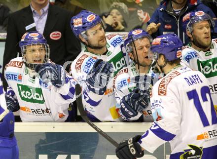 EBEL. Eishockey Bundesliga. KAC gegen VSV. Torjubel Michael Raffl  (VSV). Klagenfurt, am 15.3.2011.
Foto: Kuess 

---
pressefotos, pressefotografie, kuess, qs, qspictures, sport, bild, bilder, bilddatenbank
