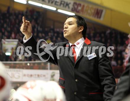 EBEL. Eishockey Bundesliga. KAC gegen VSV. Trainer Many Viveieros (KAC). Klagenfurt, am 20.3.2011.
Foto: Kuess 

---
pressefotos, pressefotografie, kuess, qs, qspictures, sport, bild, bilder, bilddatenbank