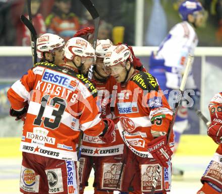 EBEL. Eishockey Bundesliga. KAC gegen VSV. Torjubel KAC. Klagenfurt, am 20.3.2011.
Foto: Kuess 

---
pressefotos, pressefotografie, kuess, qs, qspictures, sport, bild, bilder, bilddatenbank