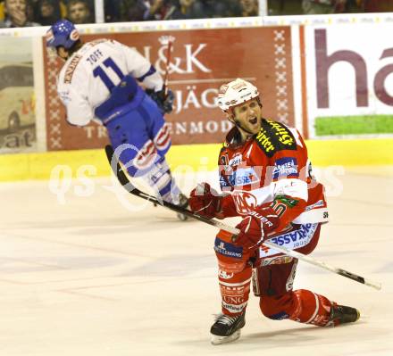 EBEL. Eishockey Bundesliga. KAC gegen VSV. Torjubel Mike Craig (KAC)). Klagenfurt, am 24.3.2011.
Foto: Kuess 

---
pressefotos, pressefotografie, kuess, qs, qspictures, sport, bild, bilder, bilddatenbank