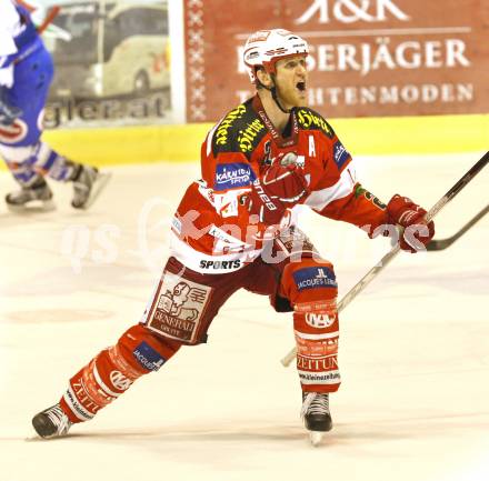 EBEL. Eishockey Bundesliga. KAC gegen VSV. Torjubel Mike Craig (KAC). Klagenfurt, am 24.3.2011.
Foto: Kuess 

---
pressefotos, pressefotografie, kuess, qs, qspictures, sport, bild, bilder, bilddatenbank