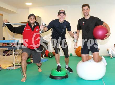 Eishockey, Schispringen, Radsport. Training, Reha in der Privatklinik Maria Hilf. Andy Chiodo (KAC), Thomas Morgenstern, Bernhard Eisel. KLagenfurt, am 23.12.2010.
Foto: Kuess
---
pressefotos, pressefotografie, kuess, qs, qspictures, sport, bild, bilder, bilddatenbank