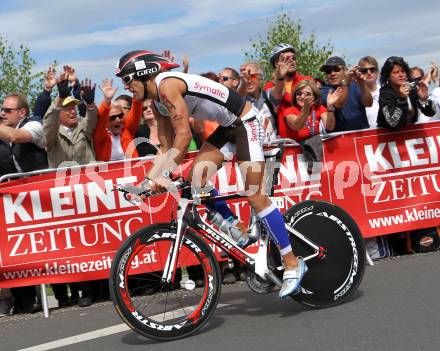 Ironman Austria. Radfahren. Dominik Berger (AUT). KLagenfurt, am 3.7.2011.
Foto: Kuess

---
pressefotos, pressefotografie, kuess, qs, qspictures, sport, bild, bilder, bilddatenbank