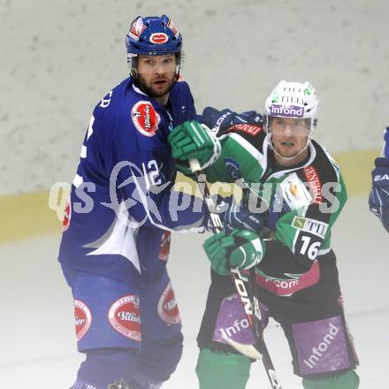 Eishockey Testspiel. Rudolf Hiti Cup. Olimpija Ljubljana gegen VSV. Ales Music (Ljubljana), Craig Weller (VSV). Bled, am 18.8.2011.
Foto: Kuess
---
pressefotos, pressefotografie, kuess, qs, qspictures, sport, bild, bilder, bilddatenbank