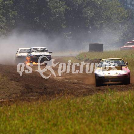 Autocross Staatsmeisterschaftslauf.  Walter Marcher (K), Klaus Demuth (K), Daniel Ebner (NOE). Meiselding, 21.8.2011
Foto: Kuess

---
pressefotos, pressefotografie, kuess, qs, qspictures, sport, bild, bilder, bilddatenbank