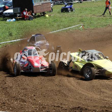 Autocross Staatsmeisterschaftslauf. Walter Obmann (K), Markus Thomas (NOE), Alfredo Bonollo (I).  Meiselding, 21.8.2011
Foto: Kuess

---
pressefotos, pressefotografie, kuess, qs, qspictures, sport, bild, bilder, bilddatenbank