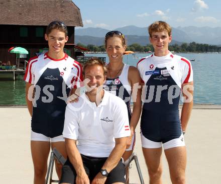 Rudern. Bernhard Schoenthaler, Michaela Taupe-Traer, Florian Berg, Kurt Traer. Klagenfurt, 24.8.2011.
Foto: Kuess
---
pressefotos, pressefotografie, kuess, qs, qspictures, sport, bild, bilder, bilddatenbank