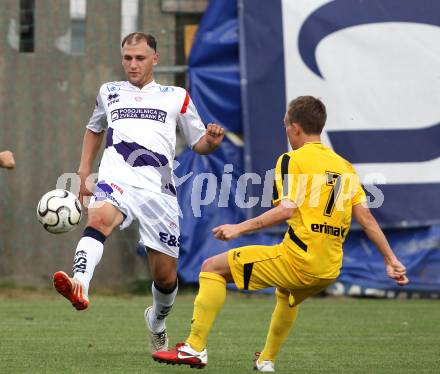 Fussball Regionalliga. SAK gegen Pasching. Christian Dlopst (SAK), Oliver Stadlbauer (Pasching). Klagenfurt, am 27.8.2011.
Foto: Kuess
---
pressefotos, pressefotografie, kuess, qs, qspictures, sport, bild, bilder, bilddatenbank