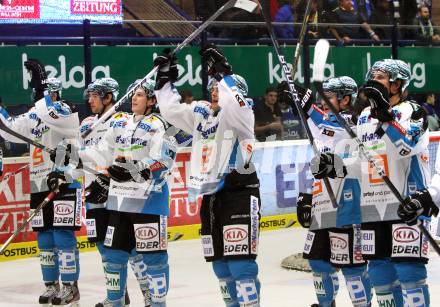 EBEL. Eishockey Bundesliga. EC Rekord Fenster VSV gegen EHC LIWEST Linz.  Jubel (Linz). Villach, am 7.10.2011.
Foto: Kuess 


---
pressefotos, pressefotografie, kuess, qs, qspictures, sport, bild, bilder, bilddatenbank