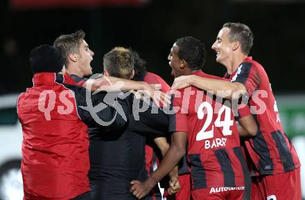 Fussball. Erste Liga. RZ Pellets WAC/St. Andrae gegen  LASK. Torjubel LASK. Wolfsberg, 4.11.2010. 
Foto: Kuess

---
pressefotos, pressefotografie, kuess, qs, qspictures, sport, bild, bilder, bilddatenbank