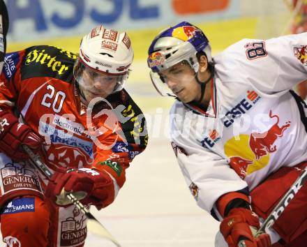 EBEL. Eishockey Bundesliga. KAC gegen EC RED BULL SALZBURG. LAMMERS John (KAC), WILLIAMS Jeremy (Salzburg). Klagenfurt, am 22.11.2011.
Foto: Kuess

---
pressefotos, pressefotografie, kuess, qs, qspictures, sport, bild, bilder, bilddatenbank