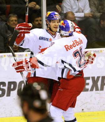 EBEL. Eishockey Bundesliga. KAC gegen EC RED BULL SALZBURG. Torjubel RAFFL Thomas (Salzburg). Klagenfurt, am 22.11.2011.
Foto: Kuess

---
pressefotos, pressefotografie, kuess, qs, qspictures, sport, bild, bilder, bilddatenbank