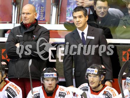 Eishockey Oesterreich Cup. Oesterreich gegen Slowakei.  Trainer Manny Viveiros (Oesterreich). Klagenfurt, 17.12.2011.
Foto: Kuess

---
pressefotos, pressefotografie, kuess, qs, qspictures, sport, bild, bilder, bilddatenbank