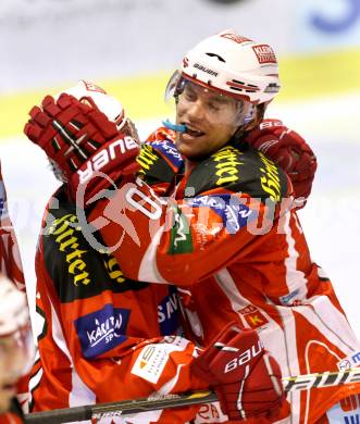 EBEL. Eishockey Bundesliga. KAC gegen SAPA Fehervar AV19. LAMMERS John, SCOFIELD Tyler (KAC). Klagenfurt, am 3.1.2012.
Foto: Kuess

---
pressefotos, pressefotografie, kuess, qs, qspictures, sport, bild, bilder, bilddatenbank