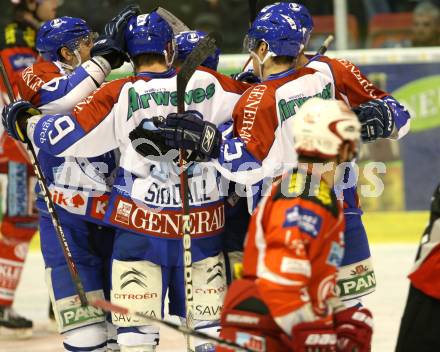EBEL. Eishockey Bundesliga. KAC gegen Medvescak Zagreb. Torjubel(Zagreb). Klagenfurt, am 24.1.2012.
Foto: Kuess

---
pressefotos, pressefotografie, kuess, qs, qspictures, sport, bild, bilder, bilddatenbank