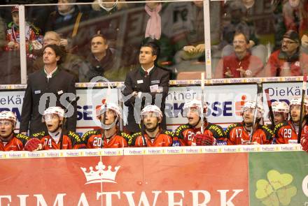 EBEL. Eishockey Bundesliga. KAC gegen HDD TILIA Olimpija Ljubljana. Trainer Manny Viveiros, Bernhard Sussitz (KAC), (Laibach). Klagenfurt, am 12.2.2012.
Foto: Kuess

---
pressefotos, pressefotografie, kuess, qs, qspictures, sport, bild, bilder, bilddatenbank