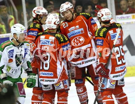 EBEL. Eishockey Bundesliga. KAC gegen HDD TILIA Olimpija Ljubljana. Torjubel (KAC), (Laibach). Klagenfurt, am 12.2.2012.
Foto: Kuess

---
pressefotos, pressefotografie, kuess, qs, qspictures, sport, bild, bilder, bilddatenbank