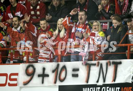 EBEL. Eishockey Bundesliga. KAC gegen EC Red Bull Salzburg. Fans. Klagenfurt, am 21.2.2012.
Foto: Kuess

---
pressefotos, pressefotografie, kuess, qs, qspictures, sport, bild, bilder, bilddatenbank