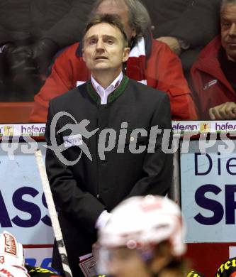 EBEL. Eishockey Bundesliga. KAC gegen EC Red Bull Salzburg. Trainer Christian Weber (KAC). Klagenfurt, am 21.2.2012.
Foto: Kuess

---
pressefotos, pressefotografie, kuess, qs, qspictures, sport, bild, bilder, bilddatenbank