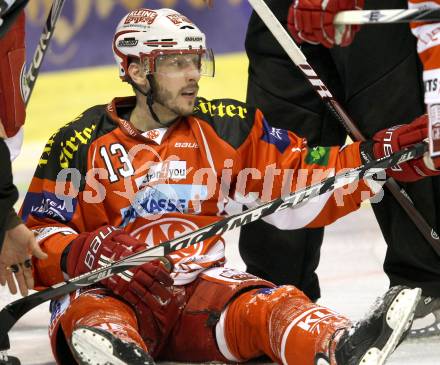 EBEL. Eishockey Bundesliga. KAC gegen EC Red Bull Salzburg. Johannes Kirisits (KAC). Klagenfurt, am 21.2.2012.
Foto: Kuess

---
pressefotos, pressefotografie, kuess, qs, qspictures, sport, bild, bilder, bilddatenbank