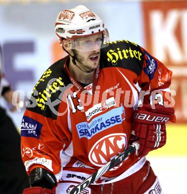 EBEL. Eishockey Bundesliga. KAC gegen EC Red Bull Salzburg. Johannes Kirisits (KAC). Klagenfurt, am 21.2.2012.
Foto: Kuess

---
pressefotos, pressefotografie, kuess, qs, qspictures, sport, bild, bilder, bilddatenbank