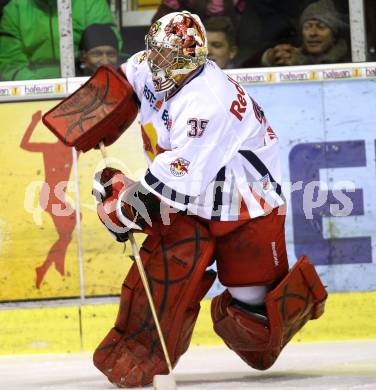 EBEL. Eishockey Bundesliga. KAC gegen EC Red Bull Salzburg. Marty Turco (Salzburg). Klagenfurt, am 21.2.2012.
Foto: Kuess

---
pressefotos, pressefotografie, kuess, qs, qspictures, sport, bild, bilder, bilddatenbank