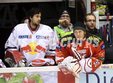 EBEL. Eishockey Bundesliga. KAC gegen EC Red Bull Salzburg.  Rene Swette (KAC), Joshua Tordjman, (Salzburg). Klagenfurt, am 21.2.2012.
Foto: Kuess

---
pressefotos, pressefotografie, kuess, qs, qspictures, sport, bild, bilder, bilddatenbank