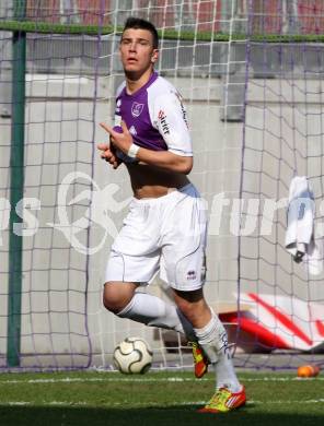 Fussball Regionalliga. SK Austria Klagenfurt gegen GAK. Torjubel Sandro Gotal (Austira Klagenfurt). Klagenfurt, 25.3.2012
Foto: Kuess

---
pressefotos, pressefotografie, kuess, qs, qspictures, sport, bild, bilder, bilddatenbank