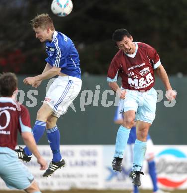Fussball. Regionalliga. Treibach gegen Feldkirchen SV. Andreas Fischer (Treibach), Auron Miloti (Feldkirchen). Treibach, 30.3.2012.
Foto: Kuess
---
pressefotos, pressefotografie, kuess, qs, qspictures, sport, bild, bilder, bilddatenbank