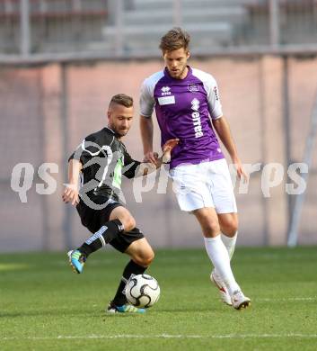 Fussball Regionalliga. SK Austria Klagenfurt gegen Sturm Graz Amateure. 
Boris Huettenbrenner, (Klagenfurt), Sandro Foda (Graz). Klagenfurt, 1.4.2012.
Foto: Kuess
---
pressefotos, pressefotografie, kuess, qs, qspictures, sport, bild, bilder, bilddatenbank