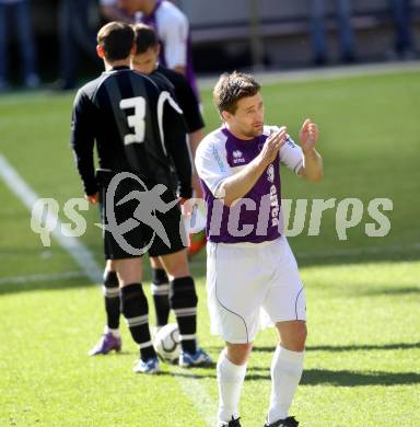 Fussball Regionalliga. SK Austria Klagenfurt gegen Sturm Graz Amateure. 
Torjubel Christian Sablatnig (Klagenfurt). Klagenfurt, 1.4.2012.
Foto: Kuess
---
pressefotos, pressefotografie, kuess, qs, qspictures, sport, bild, bilder, bilddatenbank