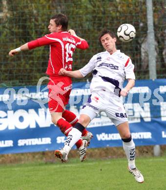 Fussball Regionalliga. SAK gegen Vorwaerts Steyr. Darjan Aleksic (SAK), Daniel Lindorfer (Steyr). Klagenfurt, am 7.4.2012.
Foto: Kuess
---
pressefotos, pressefotografie, kuess, qs, qspictures, sport, bild, bilder, bilddatenbank
